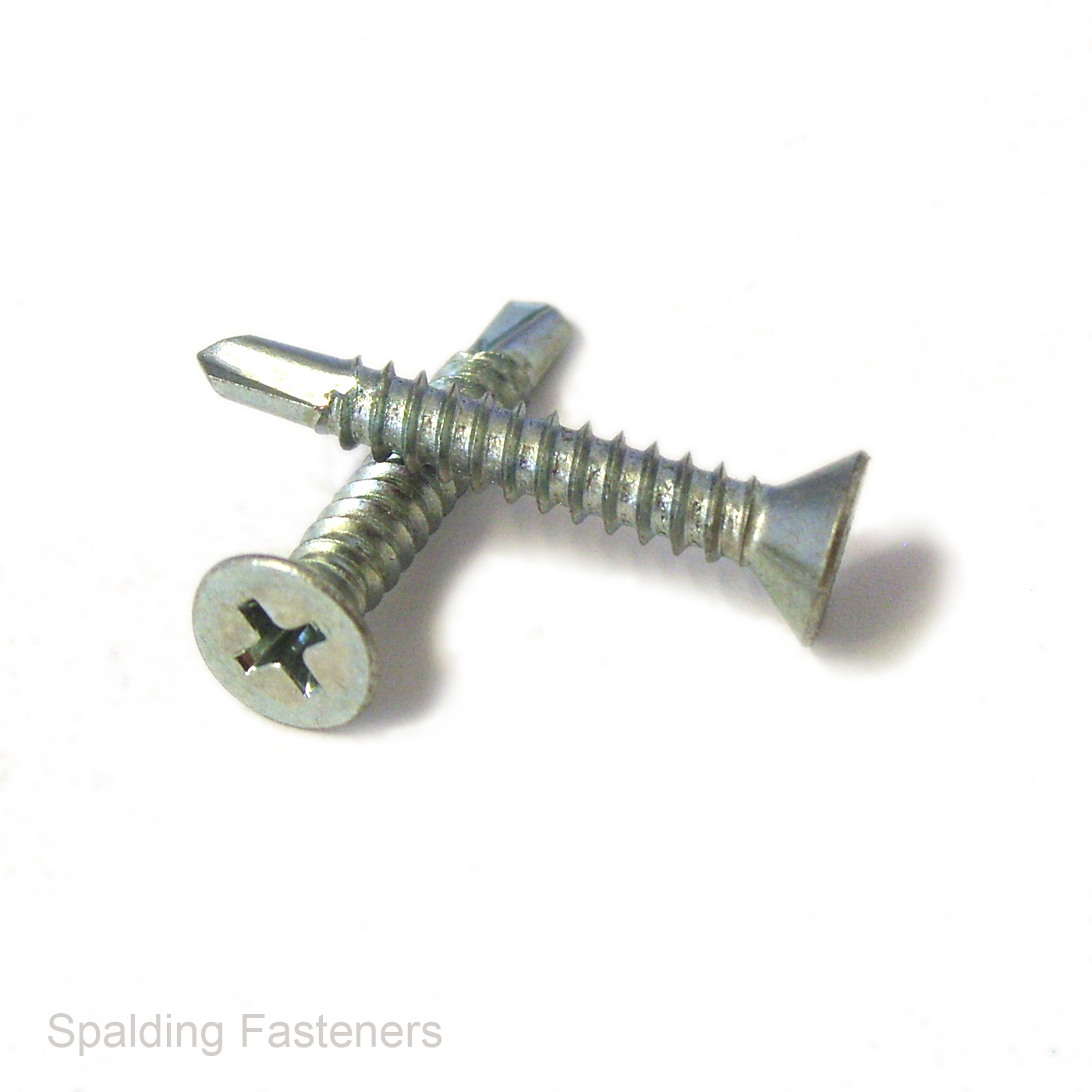 3.5mm Self Drilling Screws Countersunk Phillips Zinc Plated Steel